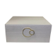 Caixa Decorativa de Couro Off-White M Caixa Decorativa de Couro Off-White M