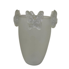 Vaso de Vidro Fosco Borboleta 