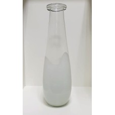 Vaso de Vidro Incolor com Branco G