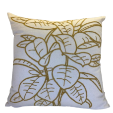 Almofada Linho Bordado Relevos 