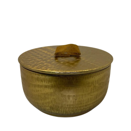 Caixa Decorativa em Metal Dourado M Caixa Decorativa em Metal Dourado M