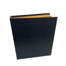 Caixa Livro Couro Lezard Preto Veniz M Caixa Livro Couro Lezard Preto Veniz M