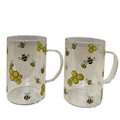 Conjunto 2 Canecas Borossilicato Bee Conjunto 2 Canecas Borossilicato Bee