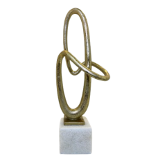 Escultura Formato Abstrato Dourado Escultura Formato Abstrato Dourado