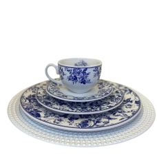 Jogo de Jantar e Chá Blue Garden 24 Peças