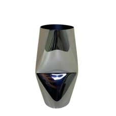 Vaso em Aço Inox Relevo Prata P Vaso em Aço Inox Relevo Prata P