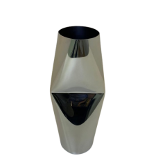 Vaso em Aço Inox Relevo Prata M Vaso em Aço Inox Relevo Prata M
