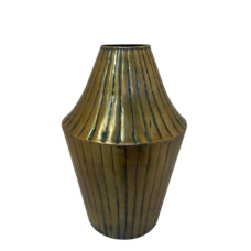 Vaso de Metal Dourado Envelhecido G Vaso de Metal Dourado Envelhecido G