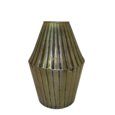 Vaso de Metal Dourado Envelhecido P Vaso de Metal Dourado Envelhecido P