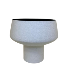 Vaso de Metal Branco P Vaso de Metal Branco P