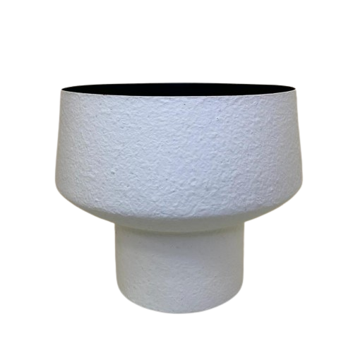 Vaso de Metal Branco G Vaso de Metal Branco G
