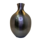 Vaso de Metal Fumê Escovado G Vaso de Metal Fumê Escovado G