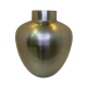 Vaso de Metal Dourado Escovado G